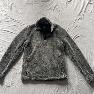 Fluffy charcoal color pullover